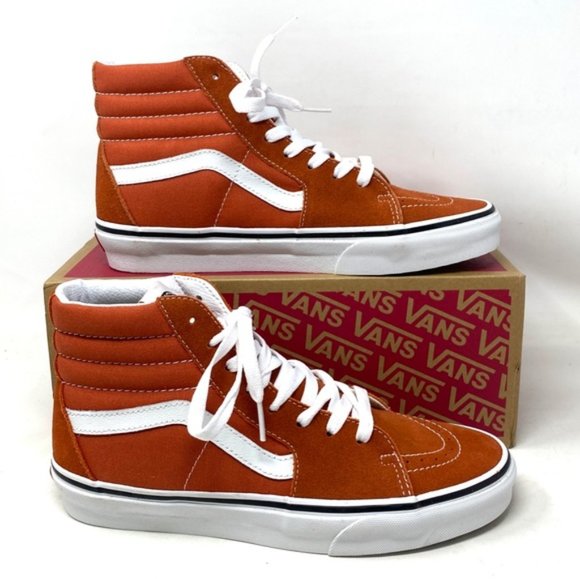 VANS Sk8-Hi Color Theory Shoes SB For Women Canvas Suede Burnt Ochre VN0005U9GWP - Picture 8 of 9